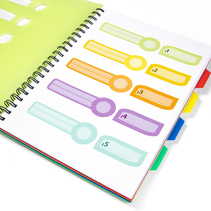 1552-0013 Špirálový zošit A4 s rozraďovačom