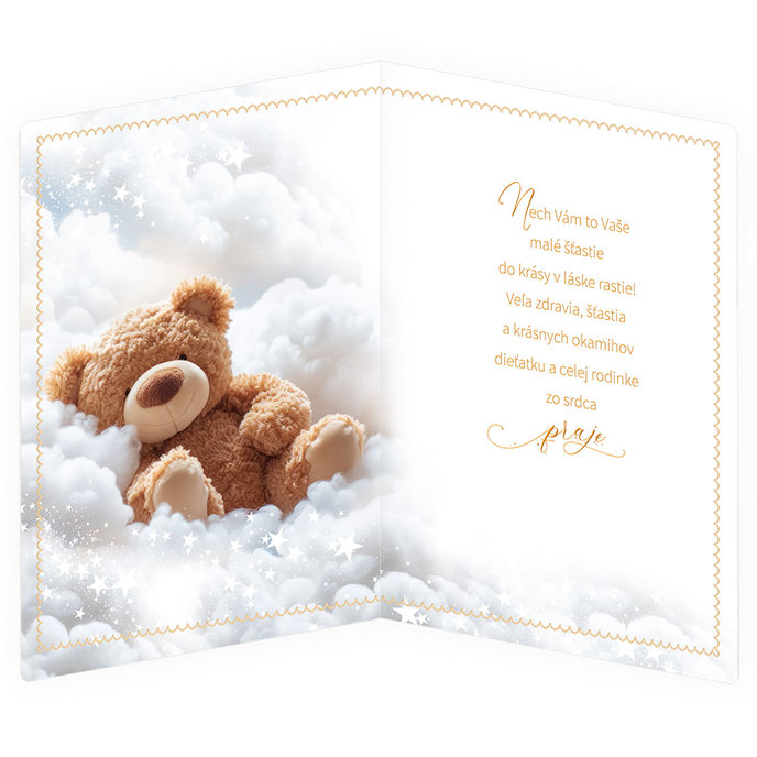76-9002 Baby birth greeting card 3D SK