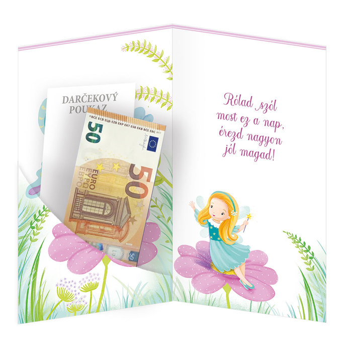 17-6051 Blahoprajná karta detská klopa na peniaze HU