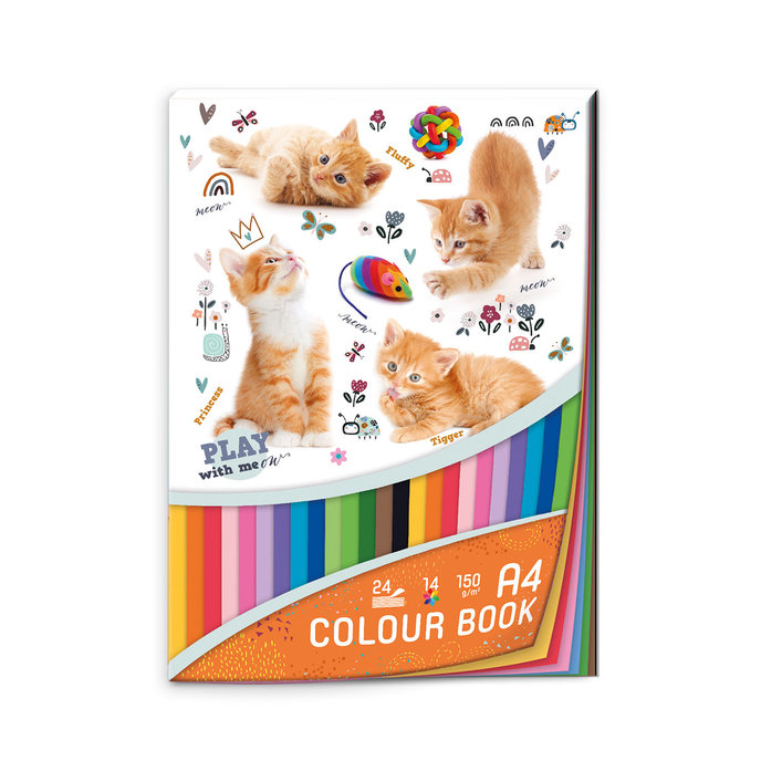 1703-0330 Blok farebných papierov A4 Cats