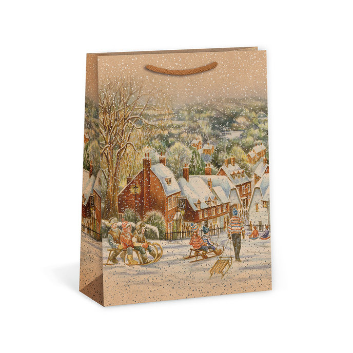 0854-0070 Darčeková taška vianočná NATUR