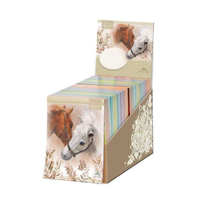 1111-0360 Shredding notepad 9x12cm Horses & me