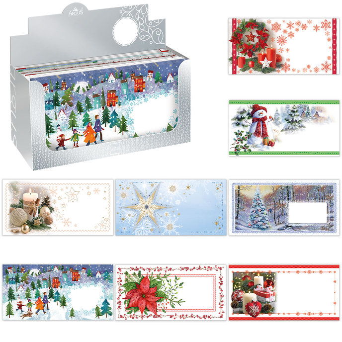 1075-V007 Obálka DL s potlačou, vianočný mix 120ks