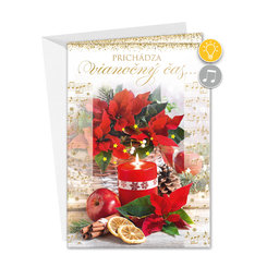 71-8022 Christmas greeting card music SK