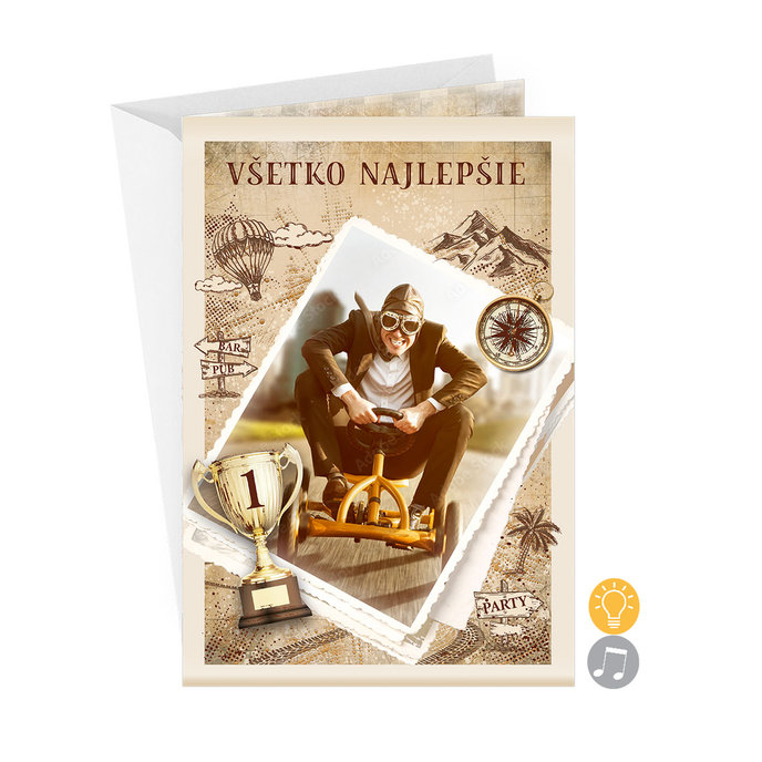 75-8031 Blahoprajná karta gratulačná hudobná SK