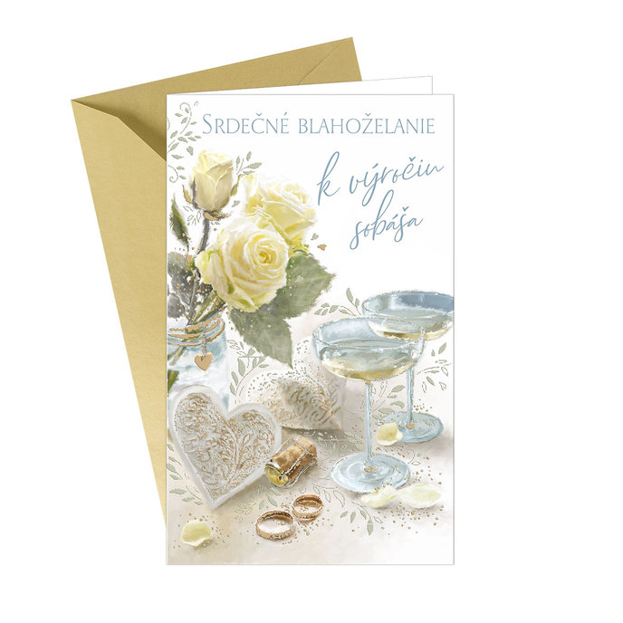 13-6119 Blahoprajná karta svadobná SK/Výročie