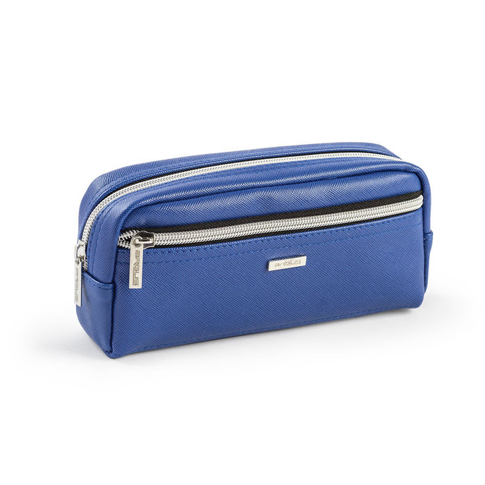 1864-0002 Pencil case made of eco leather - blue
