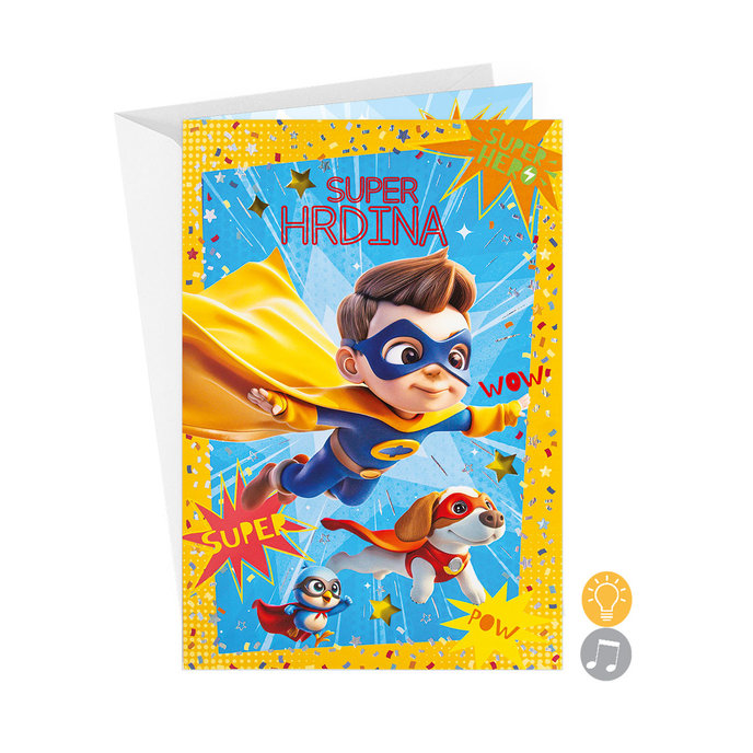 77-8012 Blahoprajná karta detská hudobná SK