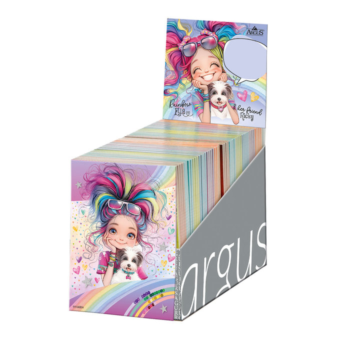 1111-0426 Trhací zápisník 9x12cm Rainbow Ella