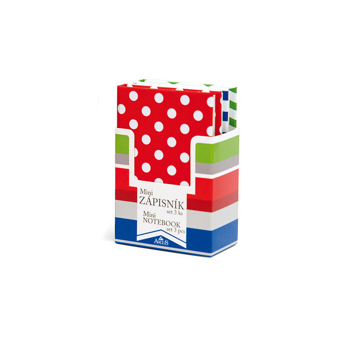1428-0001 Mini notebook 6,5x10cm, set 3pcs