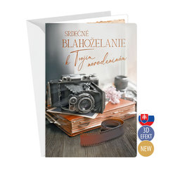 75-9028 Blahoprajná karta gratulačná 3D SK
