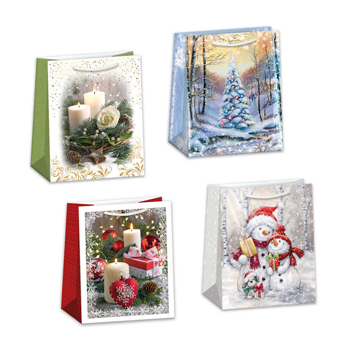 0843-0002 Darčeková taška vianočná, mix