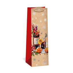 0834-0083 Gift bag for vine NATUR