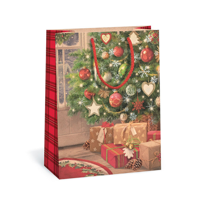 0854-0055 Darčeková taška vianočná NATUR