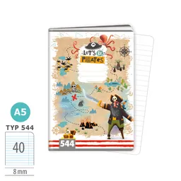 1592-0363 Exercise book A5, TYPE 544 Let’s be Pirates