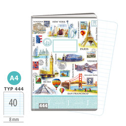 1582-0431 Zošit A4, 40 listov, TYP 444 Travel Time