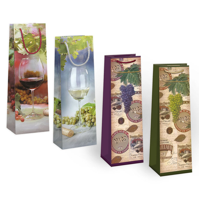 0735-0014 Darčeková taška na víno mix