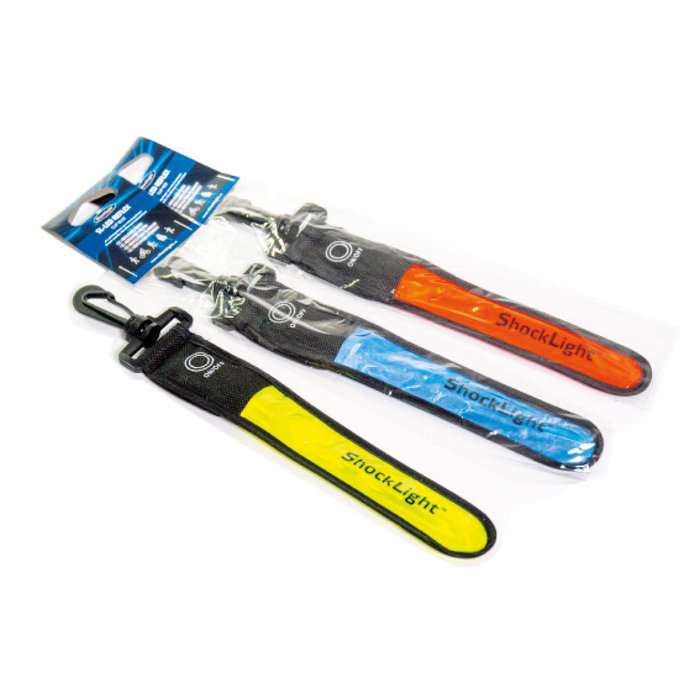 8109-6104 LED reflexný prívesok s klipom, modrý