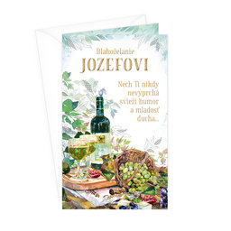15-6580 Blahoprajná karta gratulačná  SK/Jozef