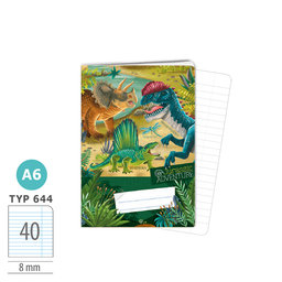 1598-0388 Zošit A6, 40 listov, TYP 644 Jurassic ADVENTURE