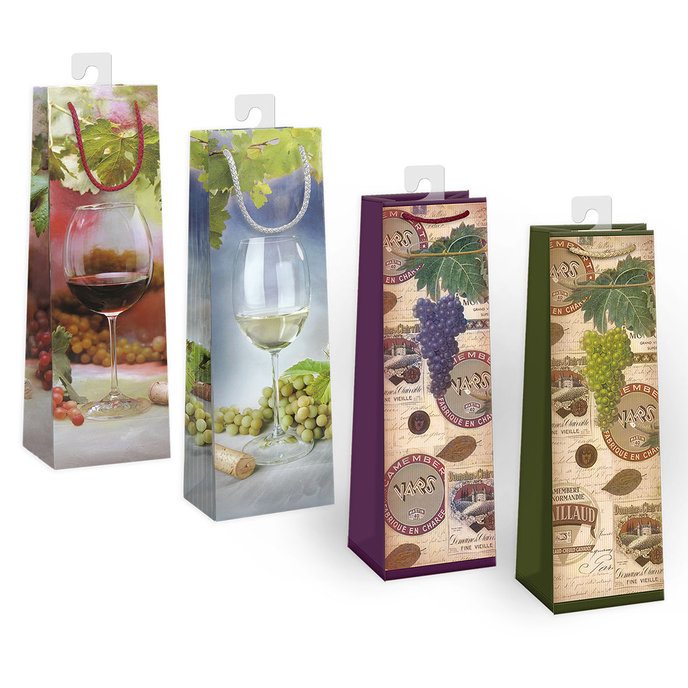 0735-0014 H Darčeková taška na víno mix