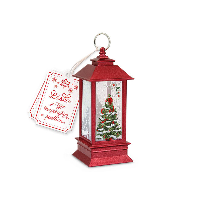 2342-0001 SK Vianočná dekorácia s LED svetlom - lampáš