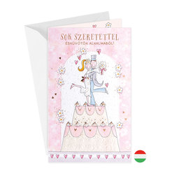 13-6179 Blahoprajná karta svadobná klopa na peniaze HU