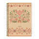 1548-0389 Špirálový zošit A4 s rozraďovačom Floral scape