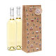 0835-0005 Gift bag for 2 pcs wine SQUARE BOTTLE
