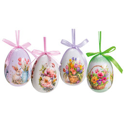 2346-0008 Easter decoration - Easter eggs, h. 75 mm, pkg. 4 pcs