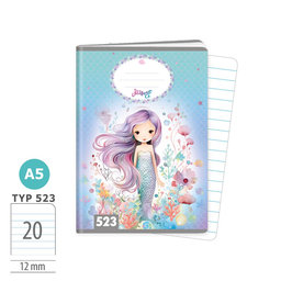 1593-0412 Zošit A5, 20 listov, TYP 523 Mermaid