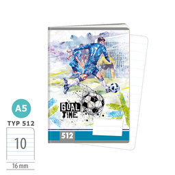1591-0413 Zošit A5, 10 listov, TYP 512 GOAL TIME