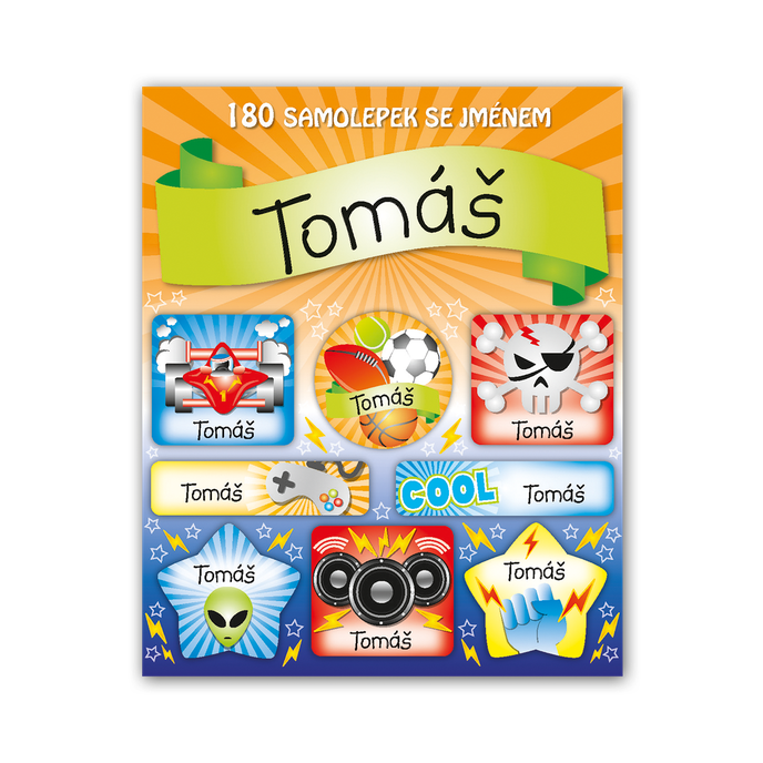 1114-0084 Tear-off block with stickers - 15 sheets, Tomáš
