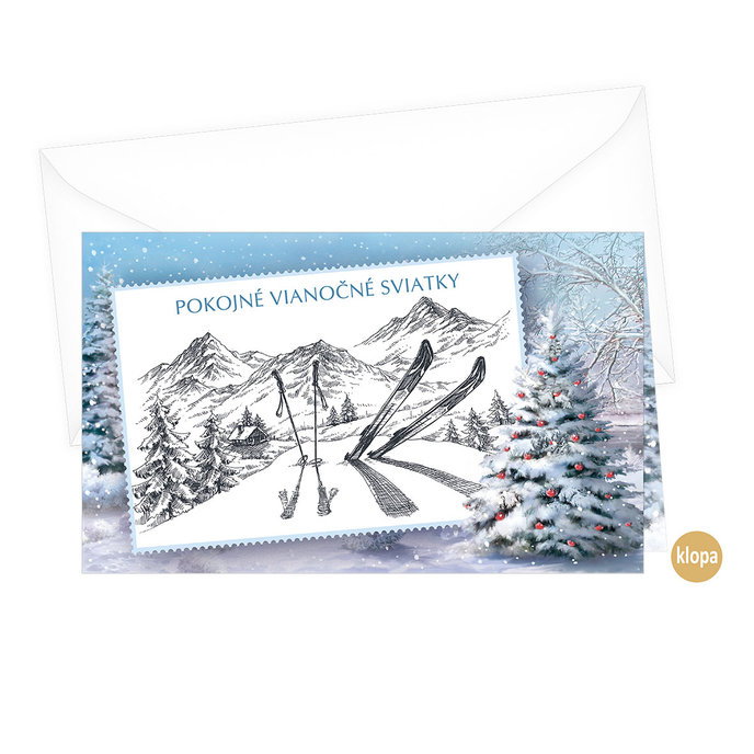 11-6344 Christmas greeting card SK with leap