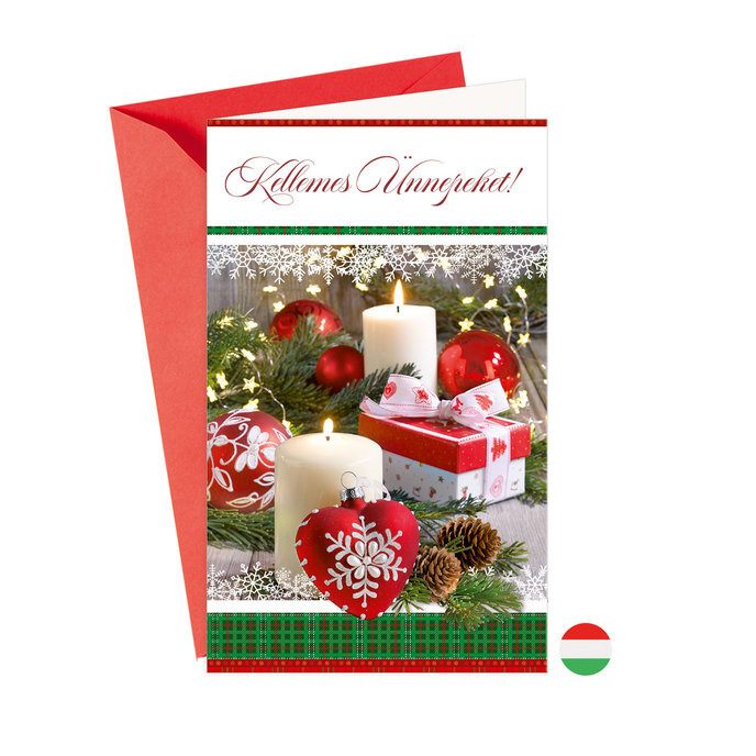 11-6463 Christmas greeting card card with leap HU