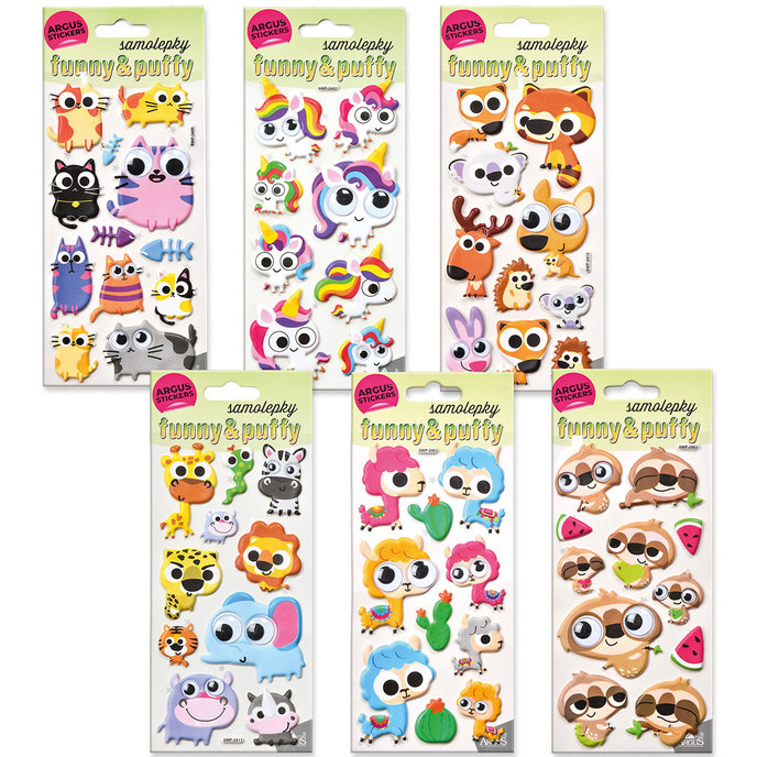 2604-8001 Decorative Stickers Funny & Puffy - MIX