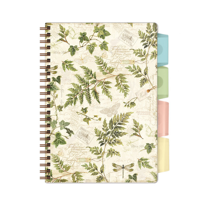 1546-0317 Spiral notepad A5 with dividers Nature