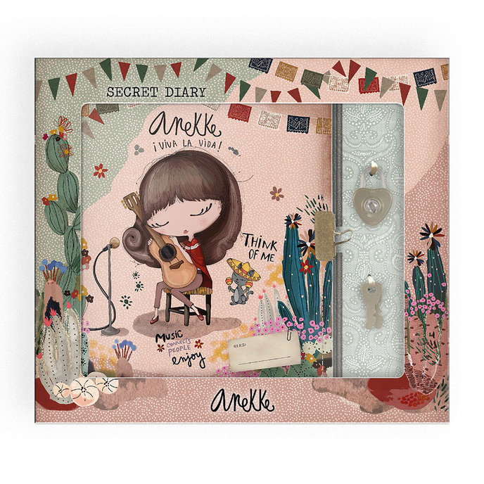 1438-0331 Notebook with lock lic. Anekke