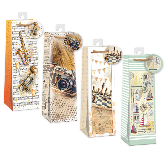 0735-0013 H Darčeková taška na víno mix