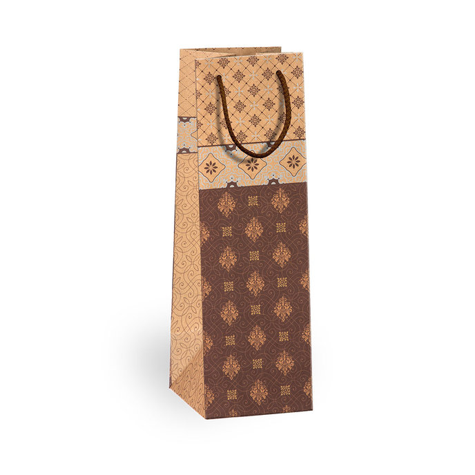 0734-0066 Gift bag for vine NATUR