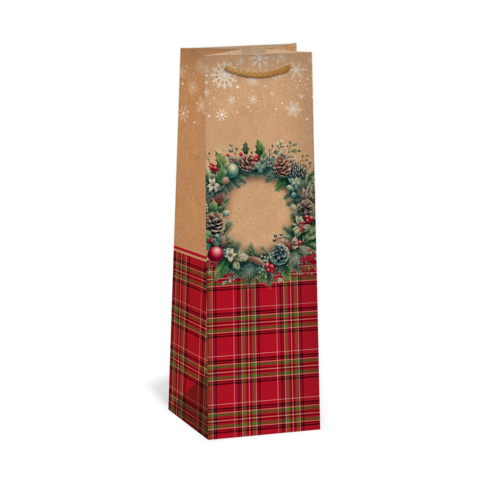0834-0098 Gift bag for vine NATUR