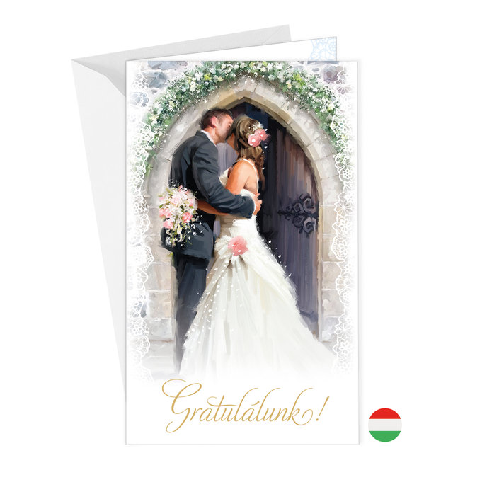 13-6135 Wedding greeting card with money flap HU