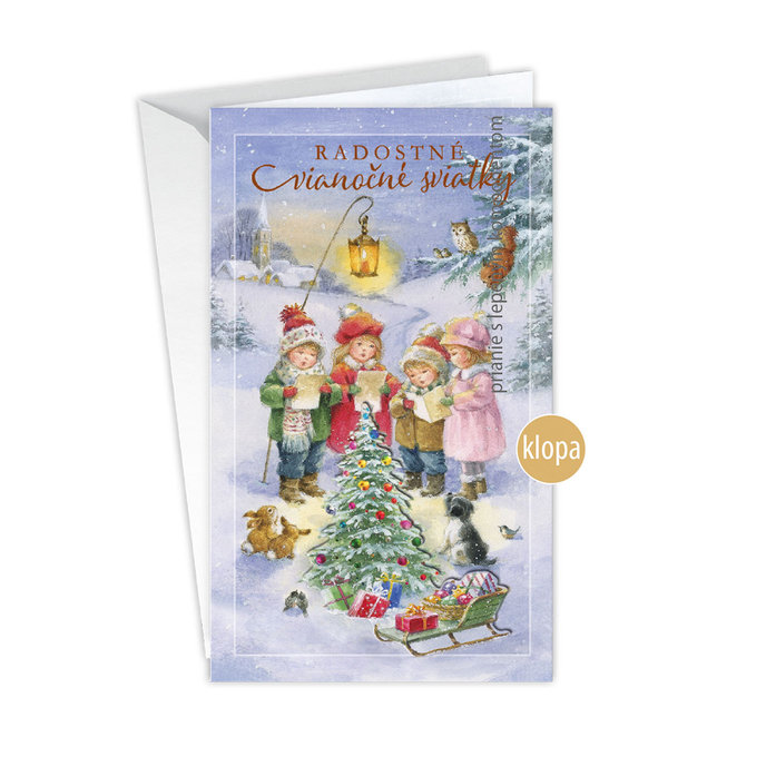 11-6438 Christmas greeting card with leap SK