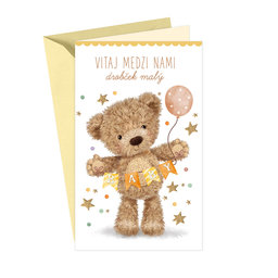 16-664 Baby birth greeting card SK