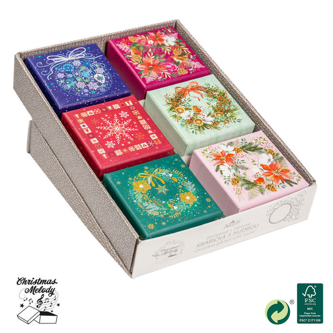 2551-V001 Christmas gift boxs with music