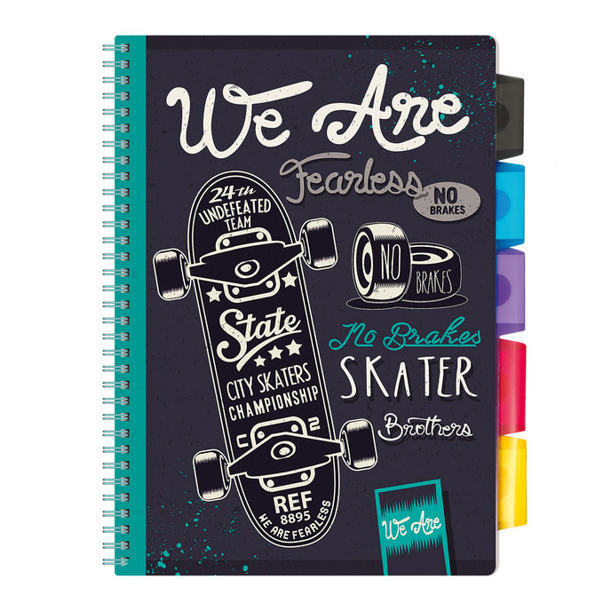 1548-0275 Spiral notepad A4 with dividers We Are