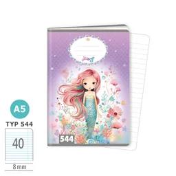 1592-0412 Zošit A5, 40 listov, TYP 544 Mermaid