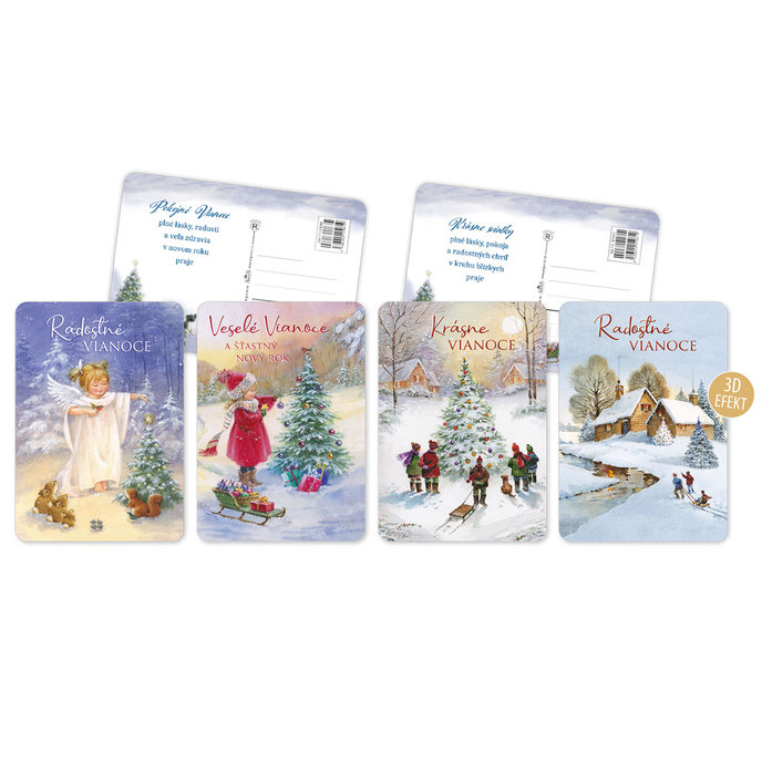 0611-0300s Christmas postcard 3D SK