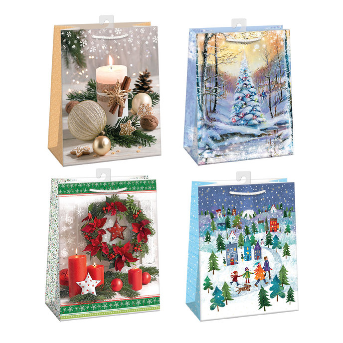 0883-0002 H Darčeková taška vianočná, mix