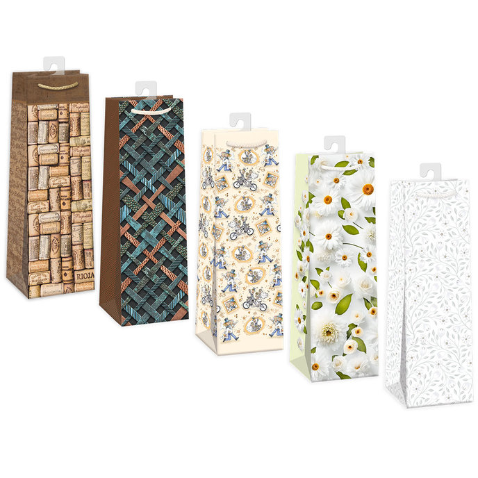 0735-0016 H Darčeková taška na víno mix